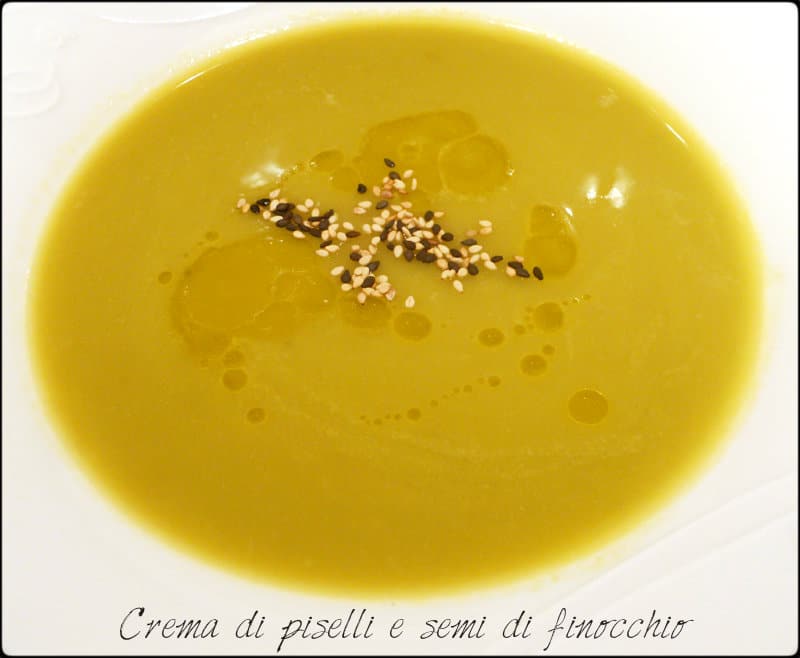 Crema di piselli invernale ai semi di finocchio Crema di piselli invernale ai semi di finocchio