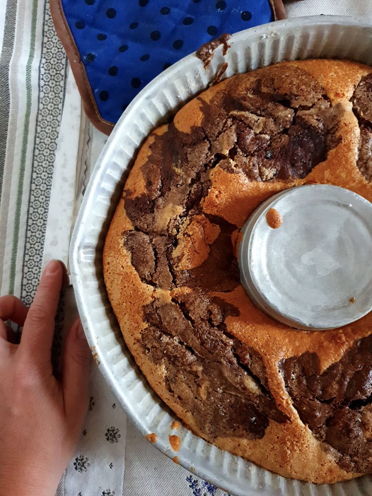 torta bicolore al cacao