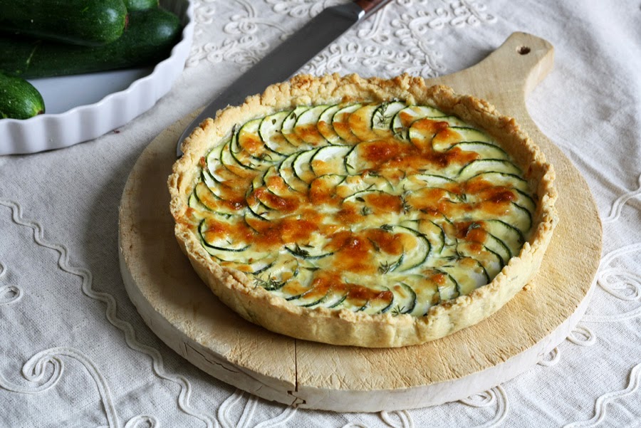 Crostata di zucchine con pasta frolla all'olio