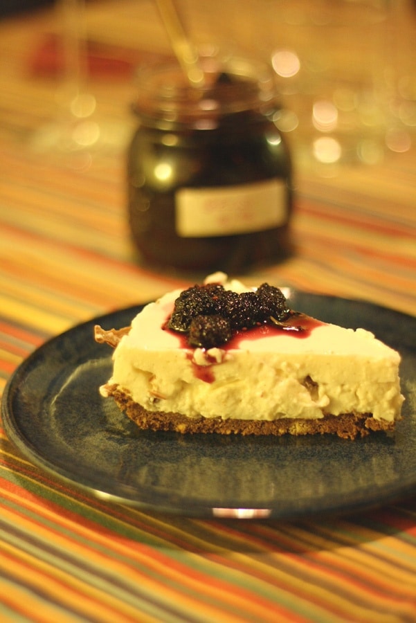 torta formaggio con gelsi