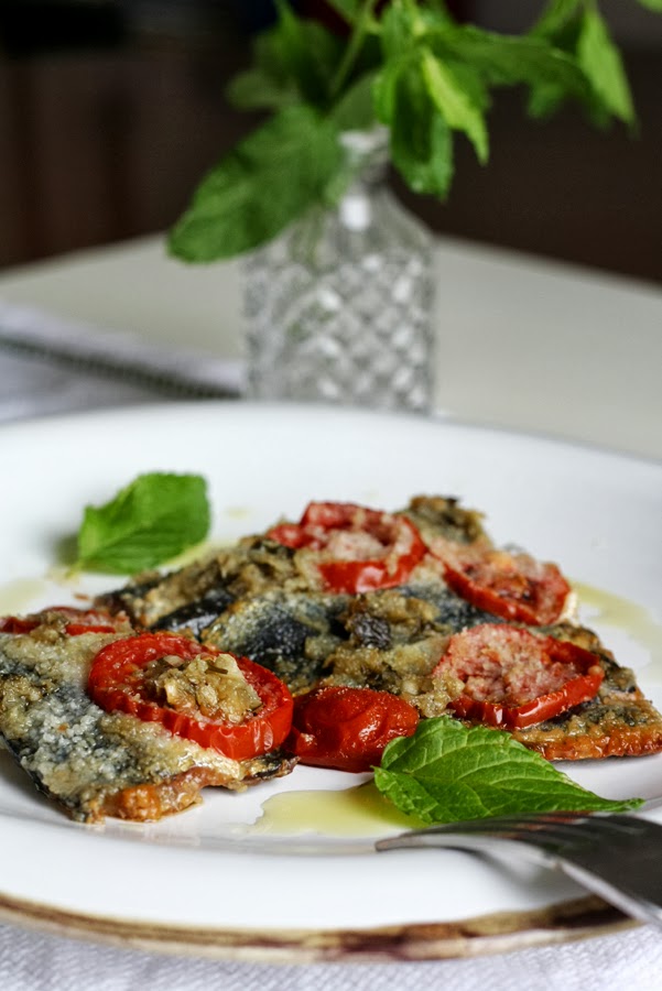 sarde al forno con la menta