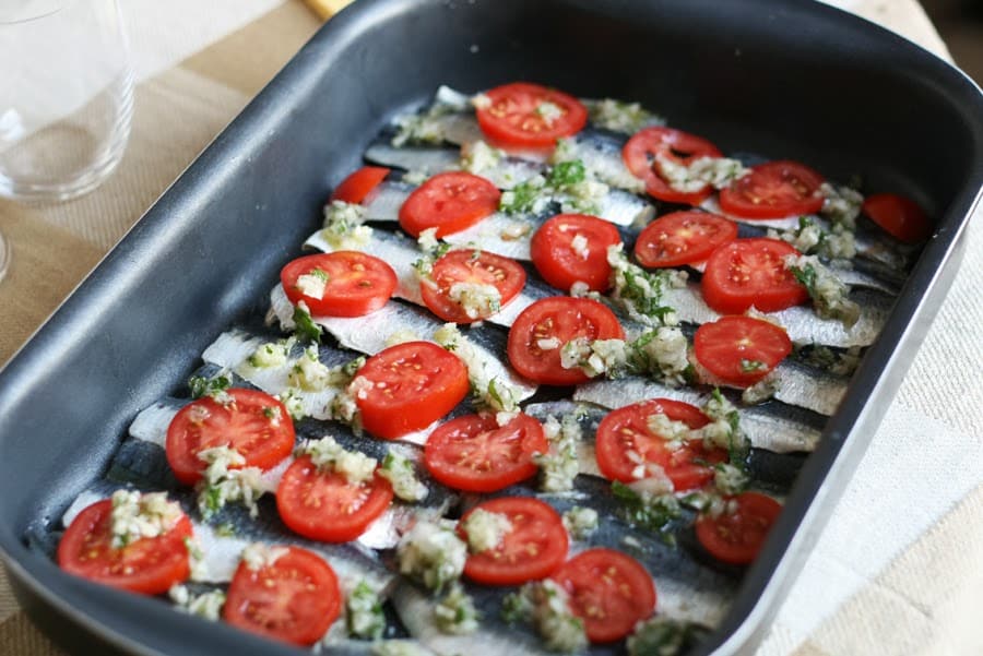 Sarde gratinate alla menta