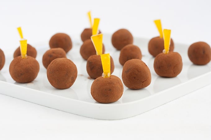 tartufi al cioccolato fondente