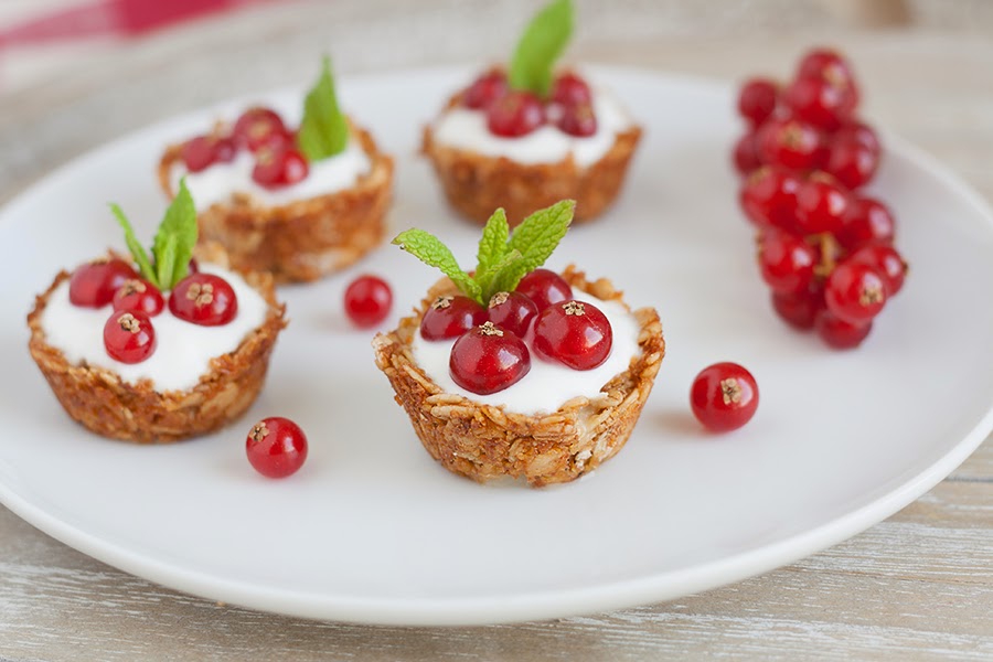 crostatine di muesli con yogurt