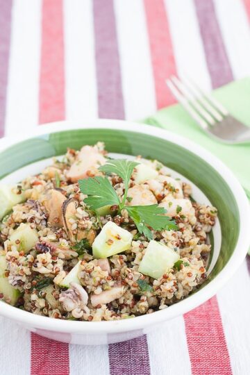 Insalata di bulgur e quinoa