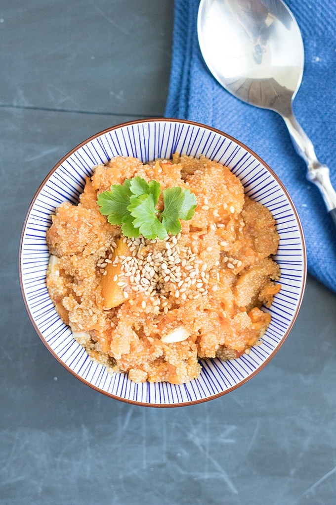 zuppa di amaranto e zucca
