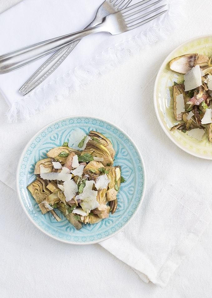 insalata di carciofi crudi