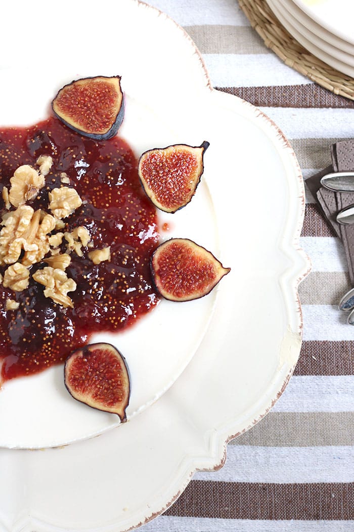 cheesecake marmellata di fichi e noci