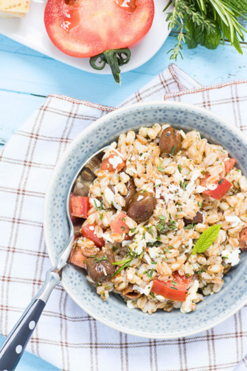 ricetta insalata farro erbe aromatiche